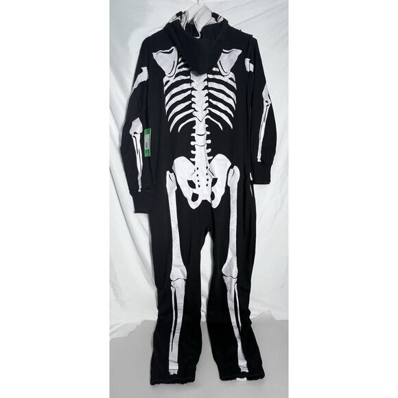 Skeleton Jumpsuit Adult Unisex Medium Tipsy Elves Zip Up NWT Costume Party Rave - Picture 1 of 8